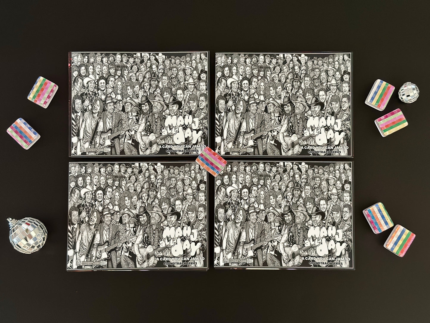 4 Pack Country Greats Inspired Alternative Mahjong Playing Cards