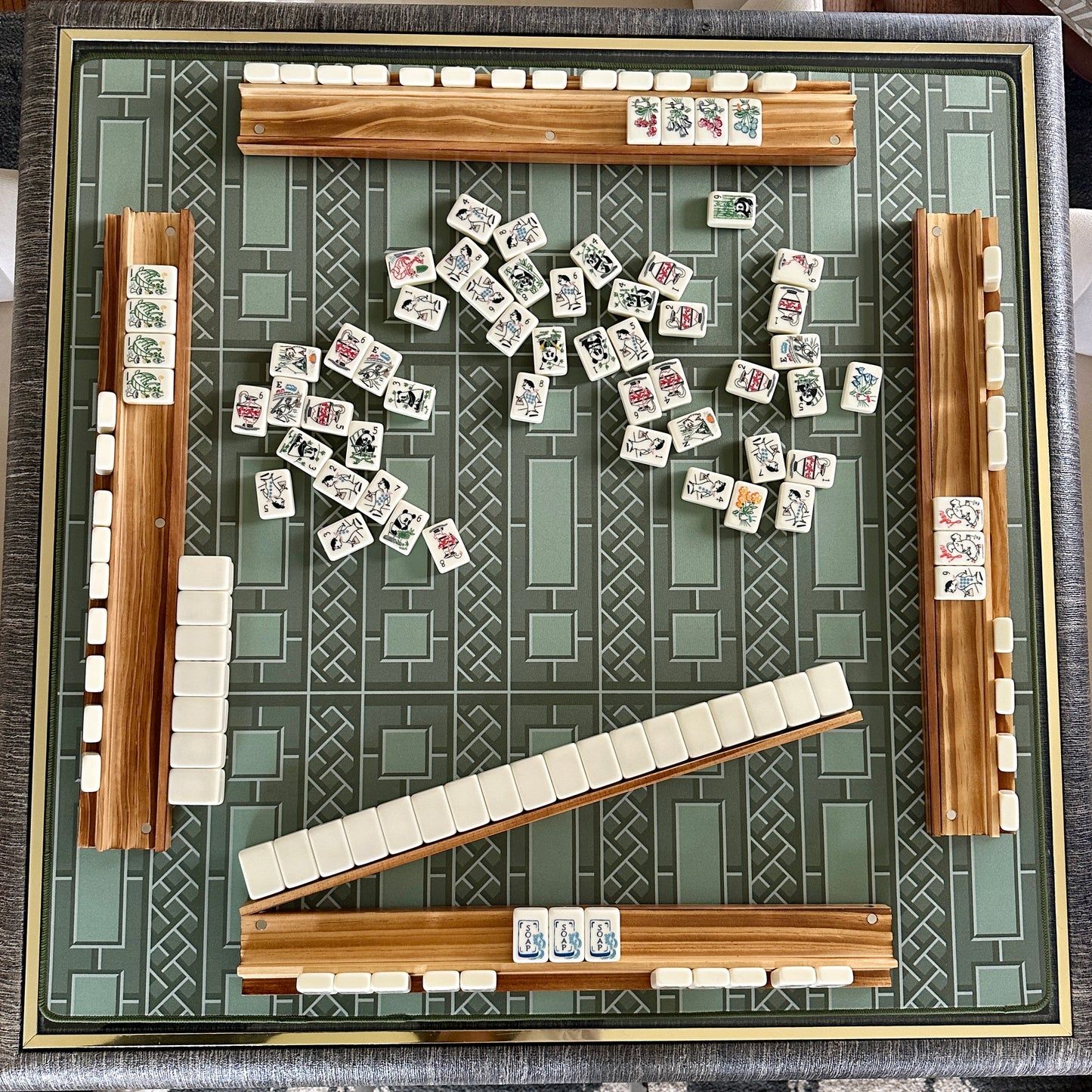Emerald Trellis Mahjong Mat