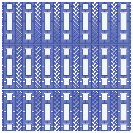 Cobalt Trellis Mahjong Mat