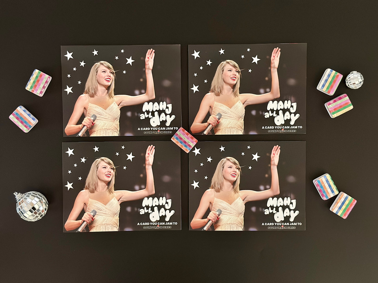 4 Pack Taylor Swift Inspired Alternative Mahjong Playing Card