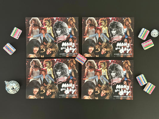 4 Pack Tina Turner Inspired Alternative Mahjong Playing Card
